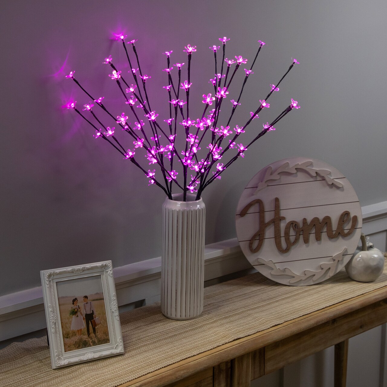 Northlight Lighted LED Cherry Blossom Artificial Tree Branches - 2.5' - Pink - Set of 3